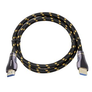 All Copper 2.0 HDMI HD Cable Supports 4K Zinc Alloy HDMI Data Cable (Black)-2M